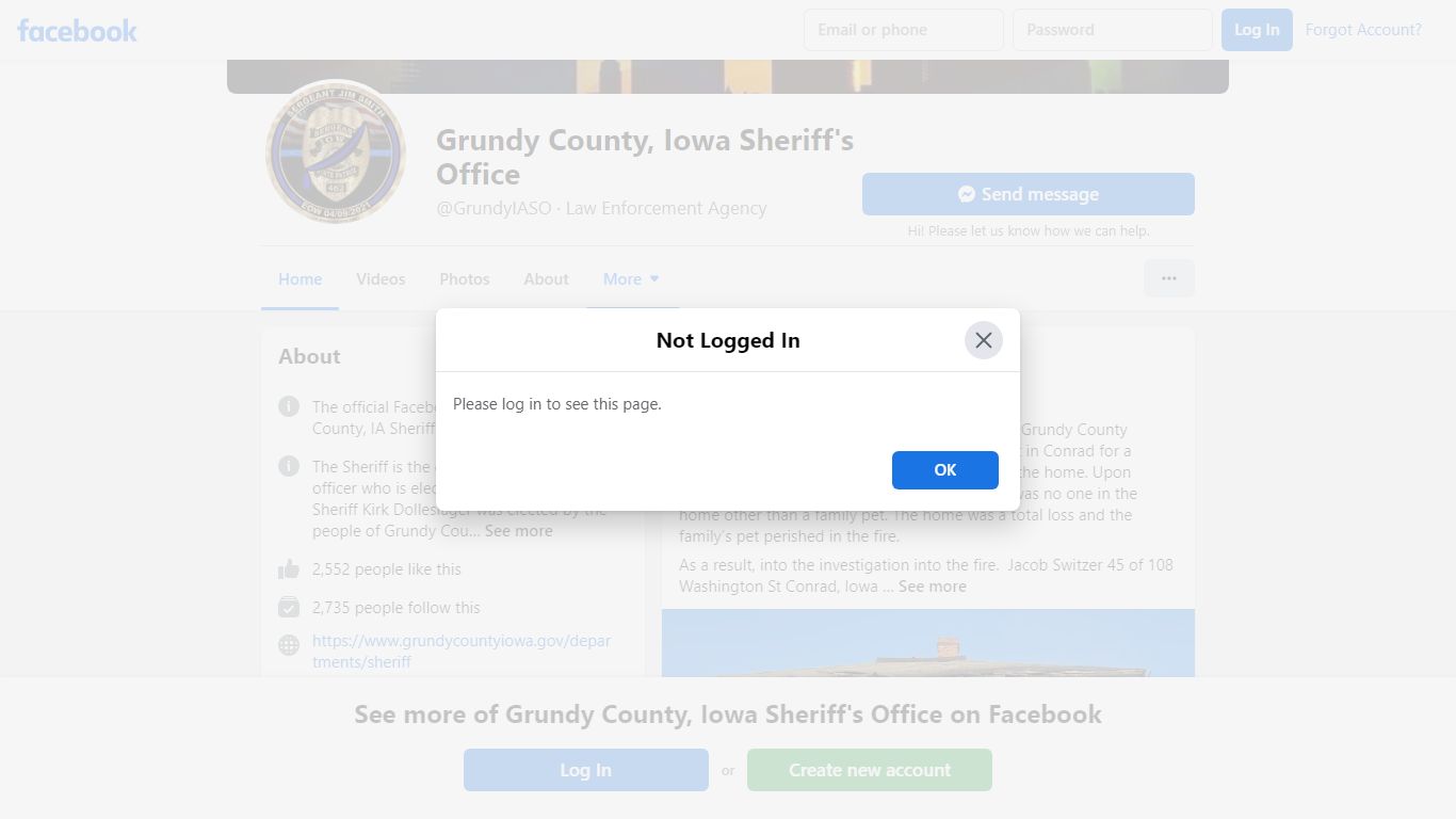Grundy County, Iowa Sheriff's Office - Home | Facebook